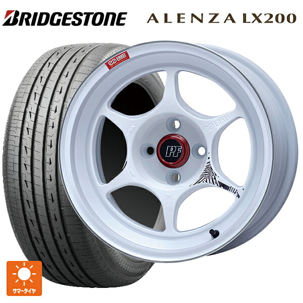 225/60R18 100H ブリヂストン アレンザLX200 正規品 # エンケイ パフォーマンスライン PF06 マシニングホワイト 18-8.5J 国産車用 サマータイヤホイール4本セット