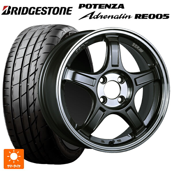 195/45R17 81W ブリヂストン ポテンザ アドレナリン RE005 正規品 タナベ SSR GT X03 マシンドグラファイトガンメタ＋スモーククリア 17-7J 国産車用 サマータイヤホイール4本セット｜タイヤホイール専門店コニシタイヤ
