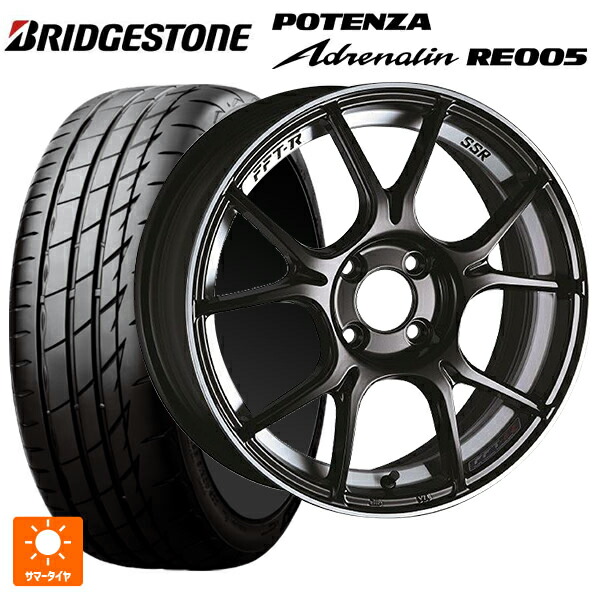 225/40R19 93Y XL ブリヂストン ポテンザ アドレナリン RE005 正規品 タナベ SSR GT X02 グロスブラック 19-8J 国産車用 サマータイヤホイール4本セット