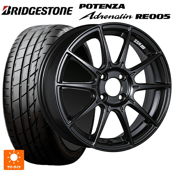 165/50R16 75V ブリヂストン ポテンザ アドレナリン RE005 正規品 タナベ SSR GT X01 フラットブラック 16-5J 国産車用 サマータイヤホイール4本セット 99,512円