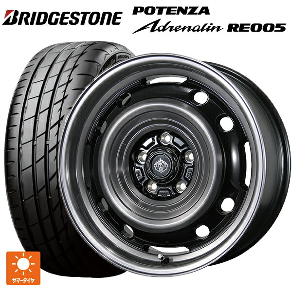 215/55R17 94Y ブリヂストン ポテンザ アドレナリン RE005 正規品 トピー ランドフット XFG SC/P 17-7J 国産車用 サマータイヤホイール4本セット