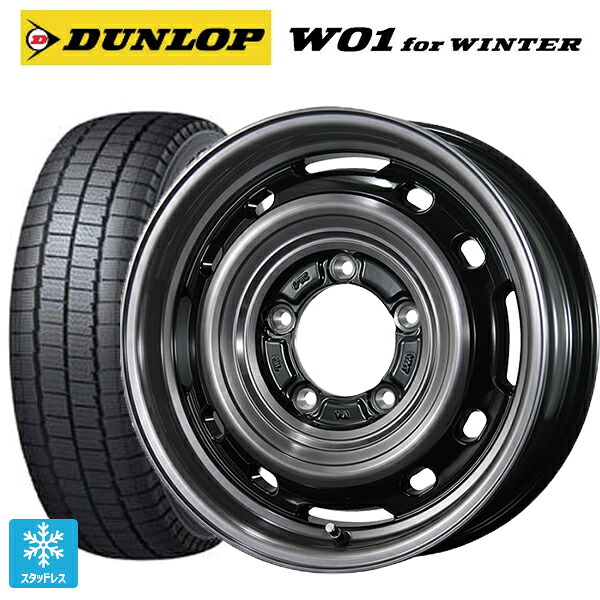 215/65R16 109/107N ダンロップ W01 for ウィンター ホワイトレター トピー ランドフット XFG SC/P 16-6J 国産車用 スタッドレスタイヤホイール4本セット