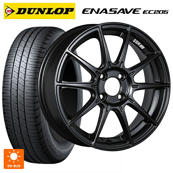 185/65R15 88S ダンロップ エナセーブEC205 タナベ SSR GT X01 フラットブラック 15-6J 国産車用 サマータイヤホイール4本セット