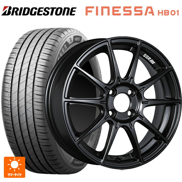 ニッサン ノートオーラ(E13)用 195/65R15 91H ブリヂストン フィネッサ HB01 正規品 # タナベ SSR GT X01 フラットブラック 新品サマータイヤホイール 4本セット|タイヤホイール専門店コニシタイヤ