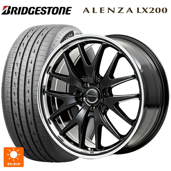 トヨタ bZ4X(11/15系)用 235/60R18 107H XL ブリヂストン アレンザLX200 正規品 # エムアイディー MIDホイール エグゼ7 グロスブラック/ラインポリッシュ 新品サマータイヤホイール 4本セット