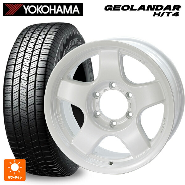 275/65R17 119H XL ヨコハマ ジオランダー HT4 G062 正規品 4×4エンジニアリング ブラッドレーV パールホワイト 17-8J 国産車用 サマータイヤホイール4本セット