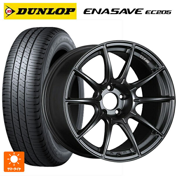 215/50R18 92V ダンロップ エナセーブEC205 タナベ SSR GT X01 フラットブラック 18-7.5J 国産車用 サマータイヤホイール4本セット