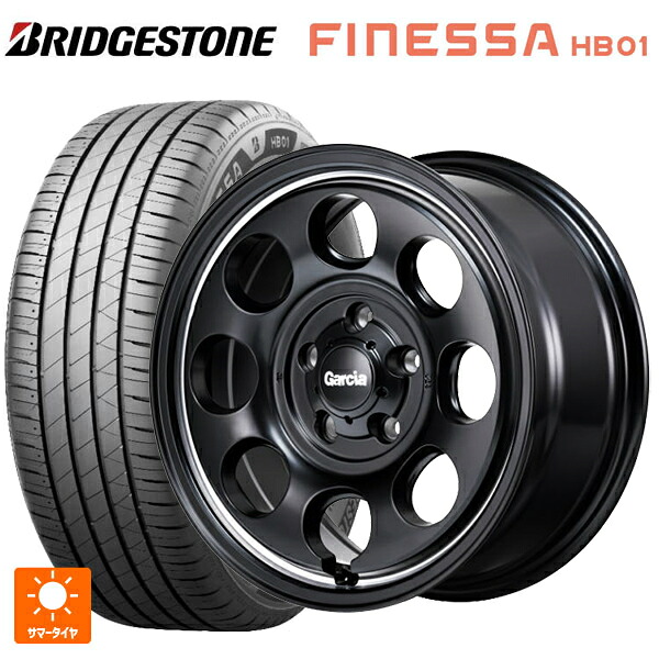 205/60R16 96H XL ブリヂストン フィネッサ HB01 正規品 # エムアイディー ガルシア パーム8 セミグロスブラック/ウ゛ァーレイポリッシュ 16-7J 国産車用 サマータイヤホイール4本セット