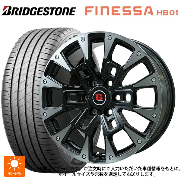 215/55R17 94V ブリヂストン フィネッサ HB01 正規品 # ビックウェイ ビーラグナス ビーアールディー ブラックポリッシュ/ブラッククリア 17-7J 国産車用 サマータイヤホイール4本セット