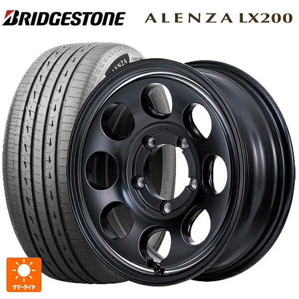 215/70R16 100H ブリヂストン アレンザLX200 正規品 # エムアイディー ガルシア パーム8 セミグロスブラック/ウ゛ァーレイポリッシュ 16-6J 国産車用 サマータイヤホイール4本セット