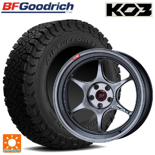 225/65R17 107/103S BFグッドリッチ オールテレーン TA KO3 ブラックレター 正規品 # エンケイ パフォーマンスライン PF06 ハイパーシルバー 17-7.5J 国産車用 サマータイヤホイール4本セット|タイヤホイール専門店コニシタイヤ