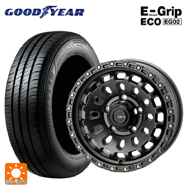 215/65R16 98H グッドイヤー エフィシェントグリップ エコ EG02 4×4エンジニアリング エアーG VULCAN MGM 16-6J 国産車用 サマータイヤホイール4本セット