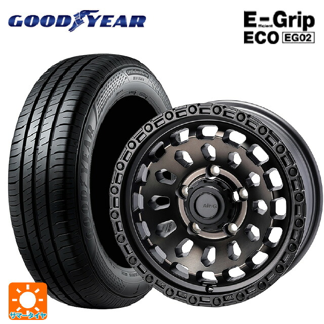 215/65R16 98H グッドイヤー エフィシェントグリップ エコ EG02 4×4エンジニアリング エアーG VULCAN ゴーストエディション ゴーストエディション 16-6J 国産車用 サマータイヤホイール4本セット