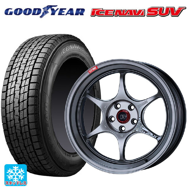 2025年製 235/60R18 107Q XL グッドイヤー アイスナビ SUV エンケイ パフォーマンスライン PF06 ハイパーシルバー 18-8.5J 国産車用 スタッドレスタイヤホイール4本セット