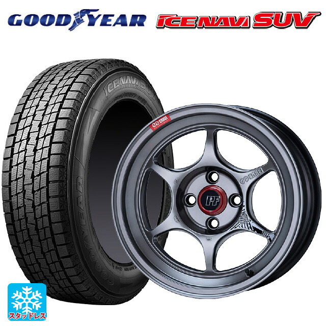 215/65R16 98Q グッドイヤー アイスナビ SUV # エンケイ パフォーマンスライン PF06 ハイパーシルバー 16-6.5J 国産車用 スタッドレスタイヤホイール4本セット｜タイヤホイール専門店コニシタイヤ