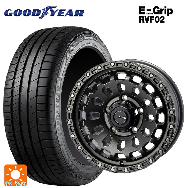 215/65R16 98H グッドイヤー エフィシェントグリップ RVF02 4×4エンジニアリング エアーG VULCAN MGM 16-6J 国産車用 サマータイヤホイール4本セット
