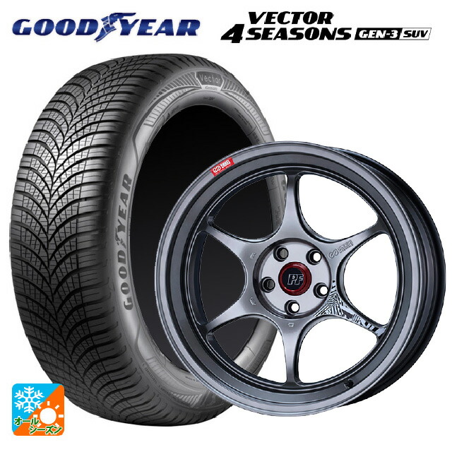 235/50R18 101W XL グッドイヤー ベクター4シーズンズ ジェン3 SUV エンケイ パフォーマンスライン PF06 ハイパーシルバー 18-8J 国産車用 オールシーズンタイヤホイール4本セット 154,325円