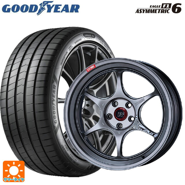 245/45R18 100Y XL グッドイヤー イーグル F1 アシメトリック6 エンケイ パフォーマンスライン PF06 ハイパーシルバー 18-8.5J 国産車用 サマータイヤホイール4本セット