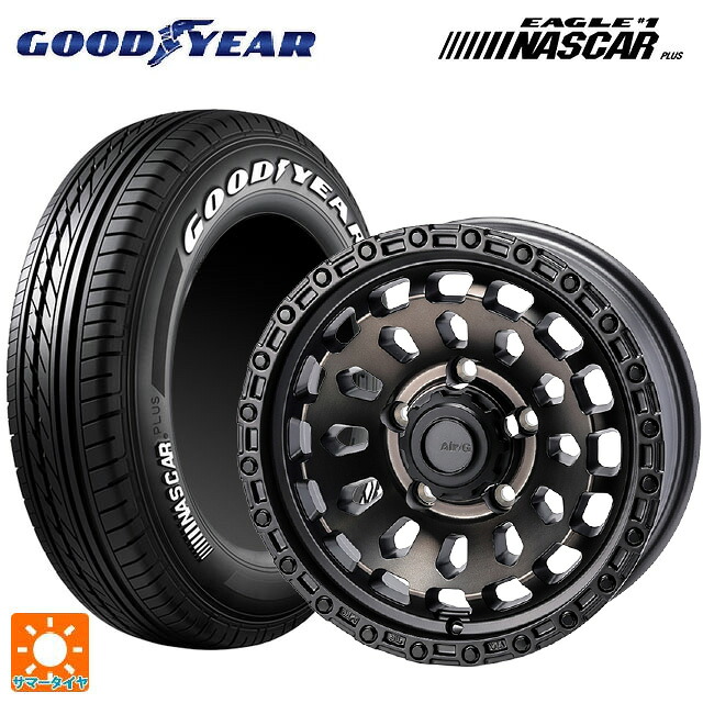 215/65R16 109/107R グッドイヤー イーグル ナンバー1 ナスカープラス ホワイトレター 4×4エンジニアリング エアーG VULCAN ゴーストエディション ゴーストエディション 16-6J 国産車用 サマータイヤホイール4本セット
