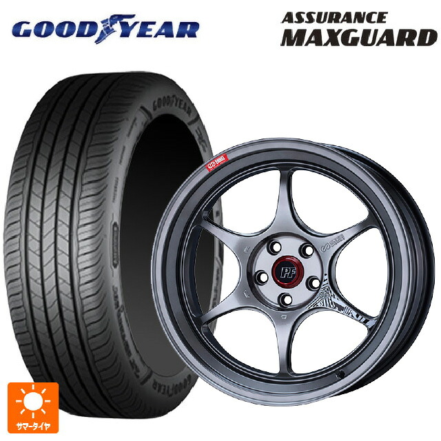 245/45R19 102W XL グッドイヤー アシュアランス マックスガード エンケイ パフォーマンスライン PF06 ハイパーシルバー 19-8J 国産車用 サマータイヤホイール4本セット