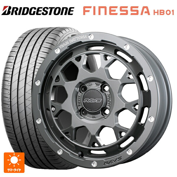 165/55R15 75V ブリヂストン フィネッサ HB01 正規品 # レイズ チームデイトナ M9+ コレクション GOL 15-5J 国産車用 サマータイヤホイール4本セット|タイヤホイール専門店コニシタイヤ