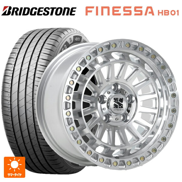 225/55R18 102V XL ブリヂストン フィネッサ HB01 正規品 # エムエルジェイ エクストリームJ XJ08 グロスマシンド 18-8J 国産車用 サマータイヤホイール4本セット
