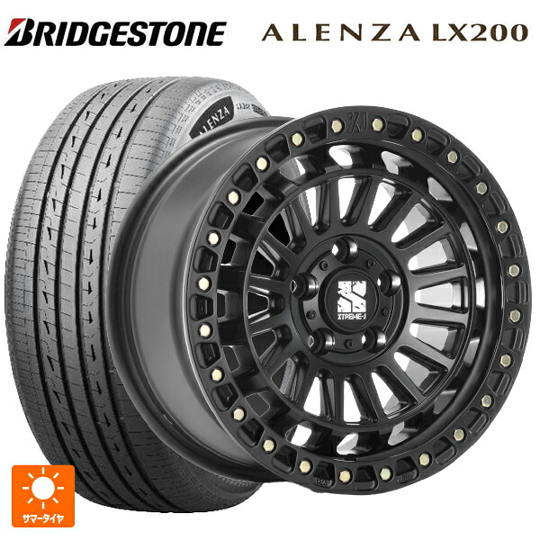 225/60R18 100H ブリヂストン アレンザLX200 正規品 # エムエルジェイ エクストリームJ XJ08 サテンブラック 18-8J 国産車用 サマータイヤホイール4本セット