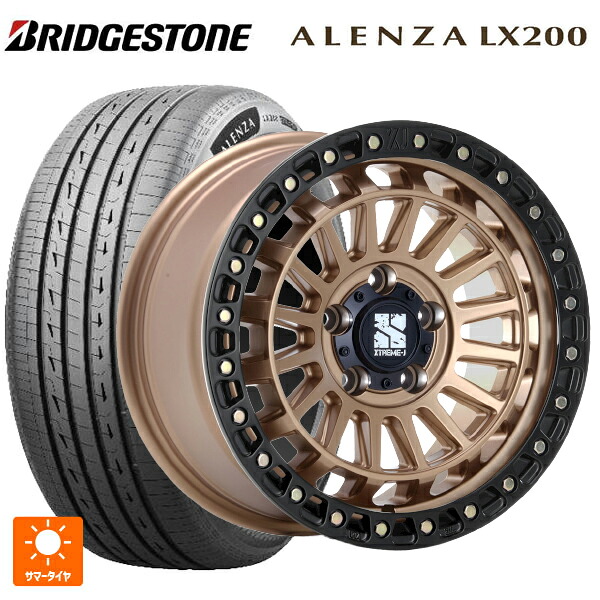 スズキ ジムニーシエラ(74系)用 215/70R16 100H ブリヂストン アレンザLX200 正規品 # エムエルジェイ エクストリームJ XJ08 マットブロンズブラックリム 新品サマータイヤホイール 5本セット|タイヤホイール専門店コニシタイヤ
