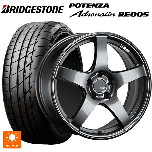 215/45R18 93Y XL ブリヂストン ポテンザ アドレナリン RE005 正規品 タナベ SSR GT V01 グラファイトガンメタ 18-7.5J 国産車用 サマータイヤホイール4本セット|タイヤホイール専門店コニシタイヤ