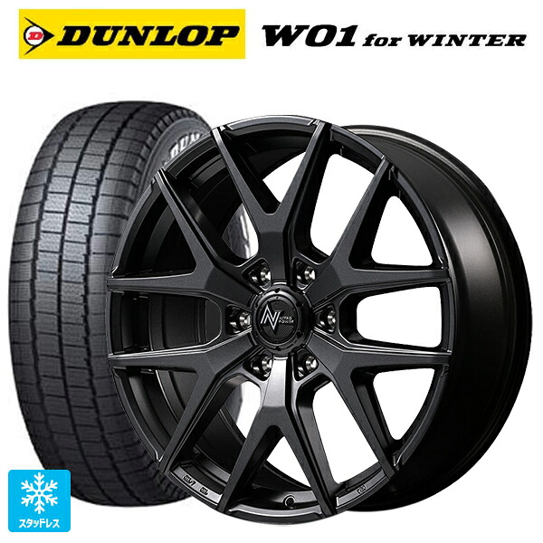 215/60R17 109/107N ダンロップ W01 for ウィンター ホワイトレター エムアイディー ナイトロパワー M62 トマホーク バレルブラック 17-6.5J 国産車用 スタッドレスタイヤホイール4本セット