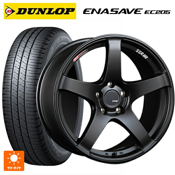 215/45R17 91W XL ダンロップ エナセーブEC205 タナベ SSR GT V01 フラットブラック/レッドライン 17-7J 国産車用 サマータイヤホイール4本セット