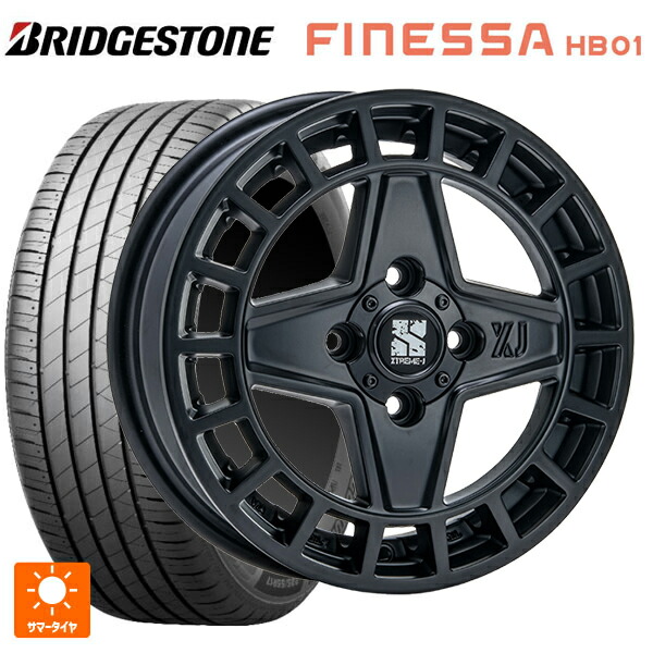 165/65R14 79S ブリヂストン フィネッサ HB01 正規品 # エムエルジェイ エクストリームJ クアッド サテンブラック 14-4.5J 国産車用 サマータイヤホイール4本セット|タイヤホイール専門店コニシタイヤ