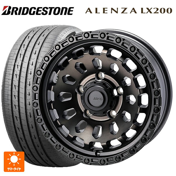 スズキ ジムニーノマド(JC74W)用 215/70R16 100H ブリヂストン アレンザLX200 正規品 # 4×4エンジニアリング エアーG VULCAN ゴーストエディション ゴーストエディション 新品サマータイヤホイール 4本セット