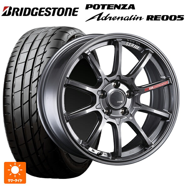 225/40R19 93Y XL ブリヂストン ポテンザ アドレナリン RE005 正規品 タナベ SSR GT V05 グラファイトガンメタ 19-8J 国産車用 サマータイヤホイール4本セット