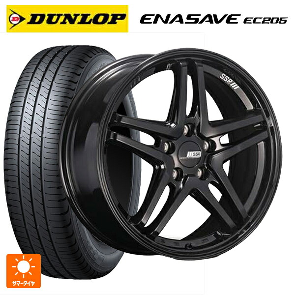 215/50R18 92V ダンロップ エナセーブEC205 タナベ SSR GT V06 グロスブラック 18-8J 国産車用 サマータイヤホイール4本セット