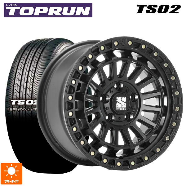 235/50R18 97W トップラン トップラン TS02(ブリヂストン工場生産） エムエルジェイ エクストリームJ XJ08 サテンブラック 18-8J 国産車用 サマータイヤホイール4本セット