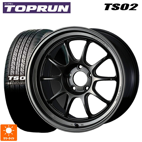 225/40R18 88Y トップラン トップラン TS02(ブリヂストン工場生産) ウェッズ ウェッズスポーツ TC105X DSR EJ-TITAN 18-8.5J 国産車用 サマータイヤホイール4本セット|タイヤホイール専門店コニシタイヤ