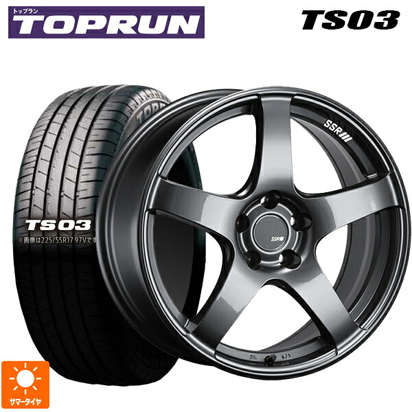 205/50R17 89V トップラン トップラン TS03(ブリヂストン工場生産) タナベ SSR GT V01 グラファイトガンメタ 17-7J 国産車用 サマータイヤホイール4本セット