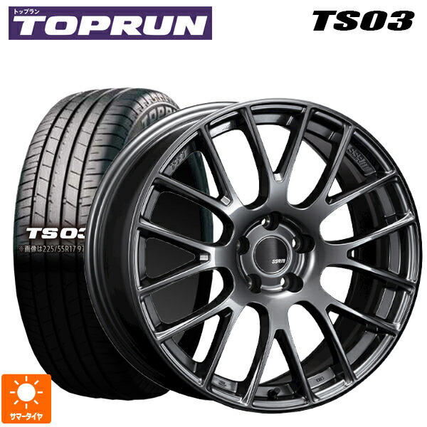 205/50R17 89V トップラン トップラン TS03(ブリヂストン工場生産） タナベ SSR GTV04 METALLIC GRAY 17-7J 国産車用 サマータイヤホイール4本セット