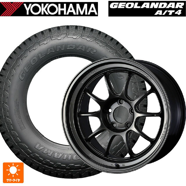 225/60R18 104H XL ヨコハマ ジオランダー AT4 G018 ブラックレター 正規品 ウェッズ ウェッズスポーツ TC105X DSR EJ-TITAN 18-8.5J 国産車用 サマータイヤホイール4本セット