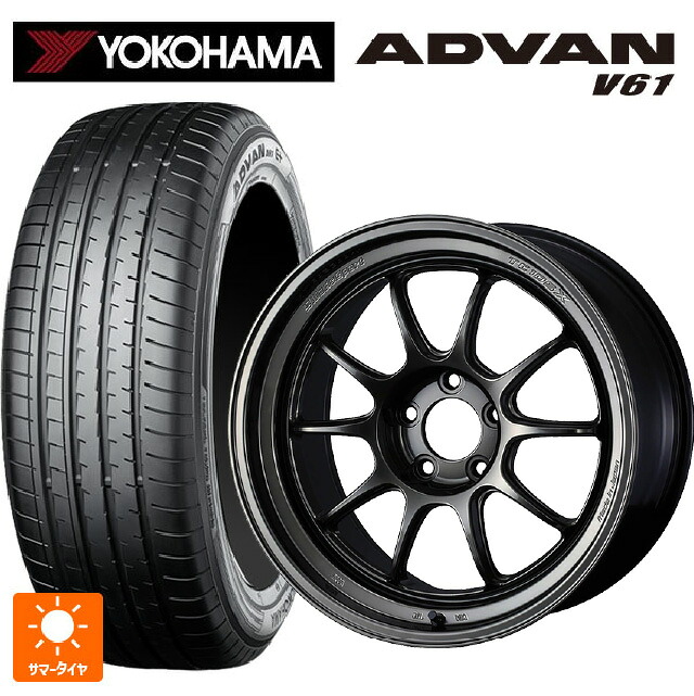 225/55R18 98H ヨコハマ アドバン V61 正規品 ウェッズ ウェッズスポーツ TC105X DSR EJ-TITAN 18-8.5J 国産車用 サマータイヤホイール4本セット|タイヤホイール専門店コニシタイヤ