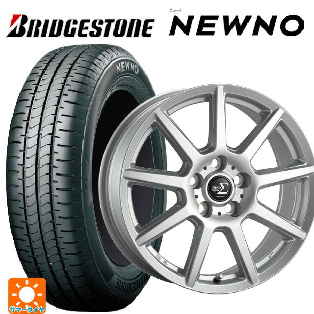 215/60R16 95H ブリヂストン ニューノ 正規品 # 阿部商会 ラ･ストラーダ ティラード シグマ シルバー 16-6.5J 国産車用 サマータイヤホイール4本セット