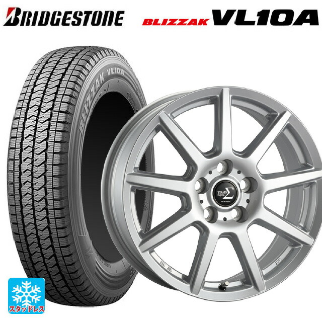 2025年製 155/80R14 88/86N ブリヂストン ブリザック VL10A 正規品 阿部商会 ラ･ストラーダ ティラード シグマ シルバー 14-5.5J 国産車用 スタッドレスタイヤホイール4本セット