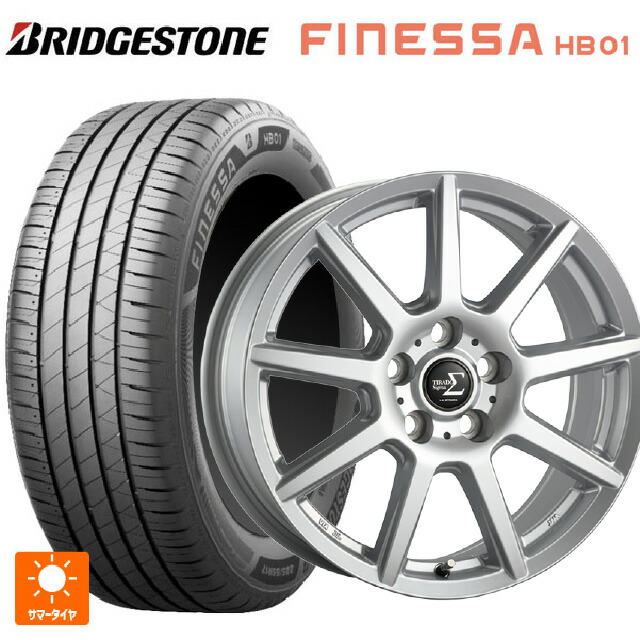 215/50R17 95V XL ブリヂストン フィネッサ HB01 正規品 # 阿部商会 ラ・ストラーダ ティラード シグマ シルバー 17-6.5J 国産車用 サマータイヤホイール4本セット|タイヤホイール専門店コニシタイヤ