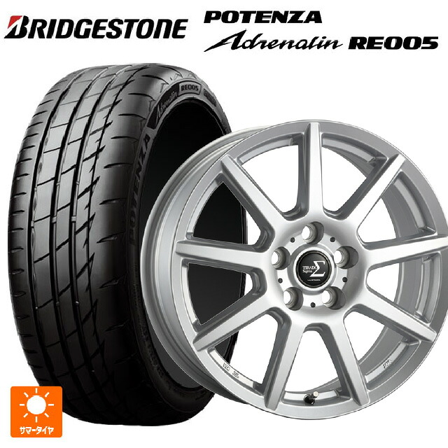 195/50R16 88W XL ブリヂストン ポテンザ アドレナリン RE005 正規品 阿部商会 ラ･ストラーダ ティラード シグマ シルバー 16-6J 国産車用 サマータイヤホイール4本セット