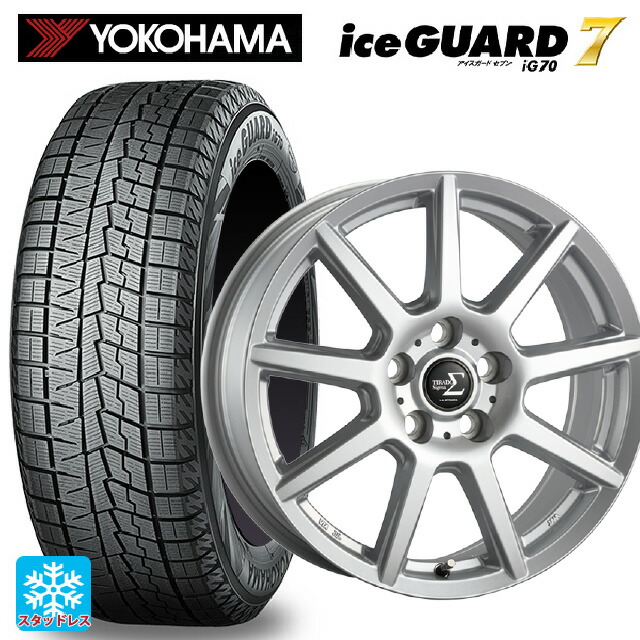 2025年製 205/60R16 96Q XL ヨコハマ アイスガード7(IG70) 阿部商会 ラ･ストラーダ ティラード シグマ シルバー 16-6J 国産車用 スタッドレスタイヤホイール4本セット