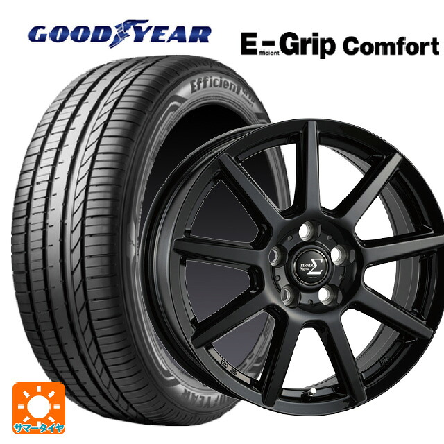 165/50R15 73V グッドイヤー エフィシェントグリップ コンフォート 阿部商会 ラ･ストラーダ ティラード シグマ グロスブラック 15-4.5J 国産車用 サマータイヤホイール4本セット