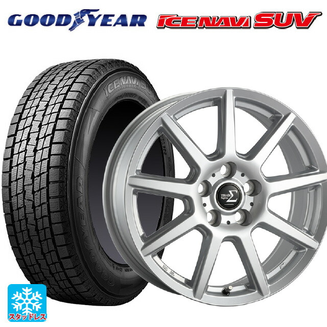 235/70R16 106Q グッドイヤー アイスナビ SUV # 阿部商会 ラ・ストラーダ ティラード シグマ シルバー 16-6J 国産車用 スタッドレスタイヤホイール4本セット|タイヤホイール専門店コニシタイヤ