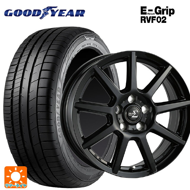 165/65R14 79H グッドイヤー エフィシェントグリップ RVF02 阿部商会 ラ･ストラーダ ティラード シグマ グロスブラック 14-5.5J 国産車用 サマータイヤホイール4本セット｜タイヤホイール専門店コニシタイヤ