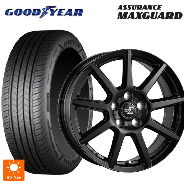245/40R18 93W グッドイヤー アシュアランス マックスガード 阿部商会 ラ･ストラーダ ティラード シグマ グロスブラック 18-7.5J 国産車用 サマータイヤホイール4本セット